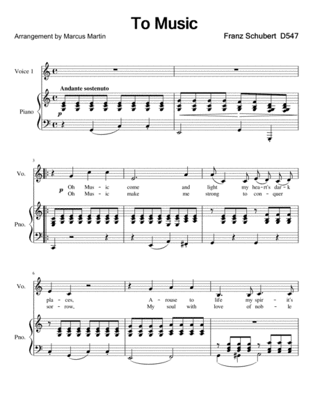 To Music - Solo in C (arr. Marcus Martin)