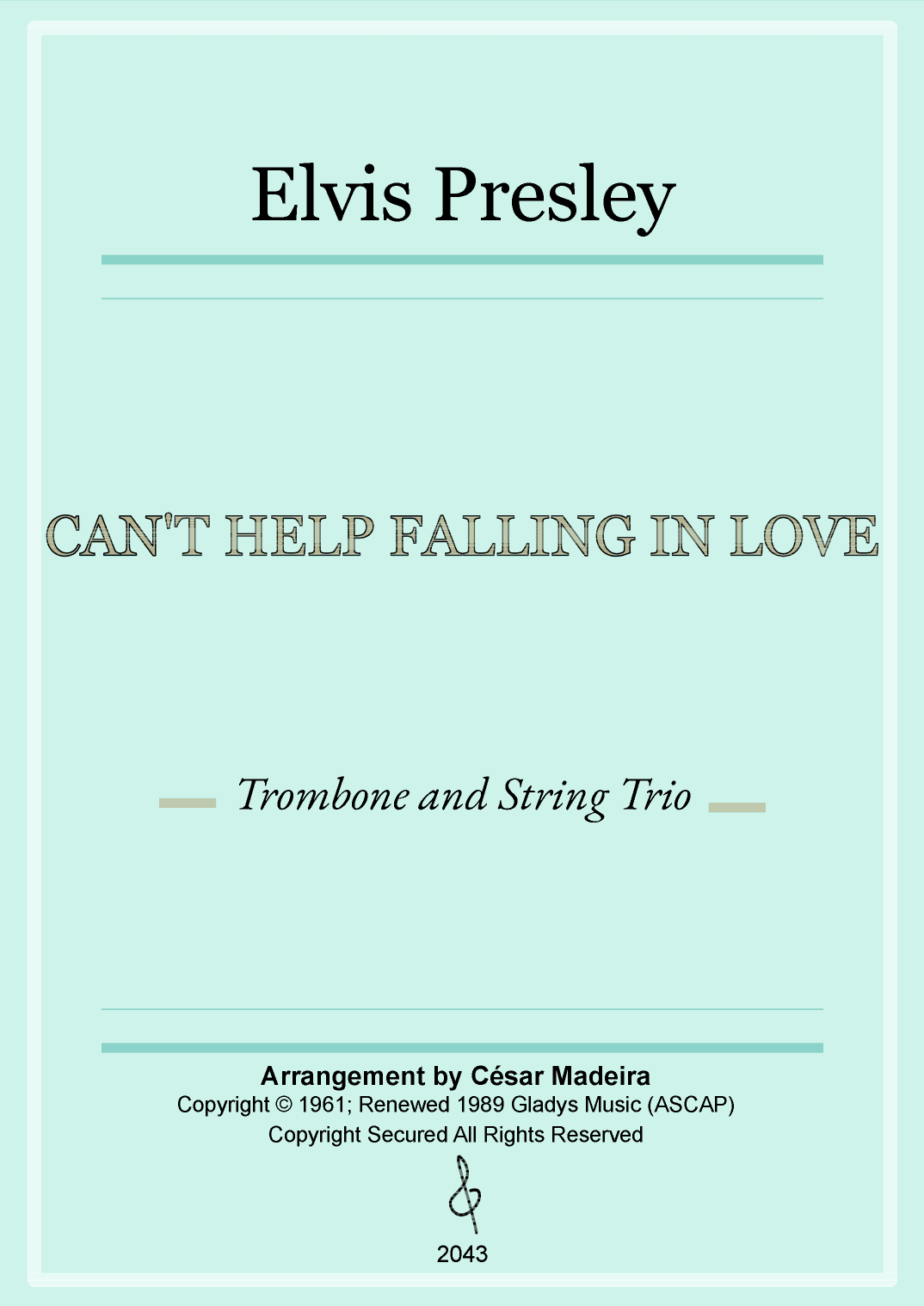 Can't Help Falling In Love (arr. César Madeira)