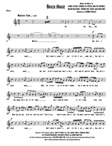 Brick House (arr. Dennis Ruello)