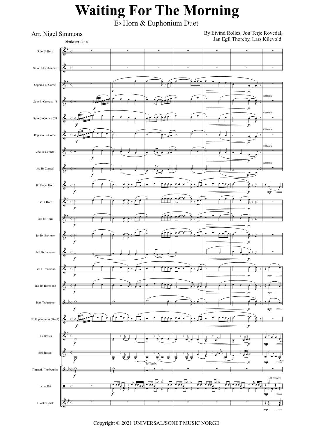 Waiting For The Morning (arr. Nigel Simmons)