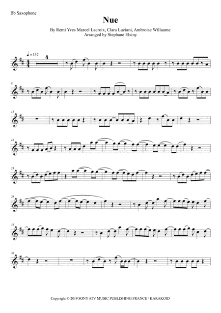 Nue (arr. Stephane ELSINY)