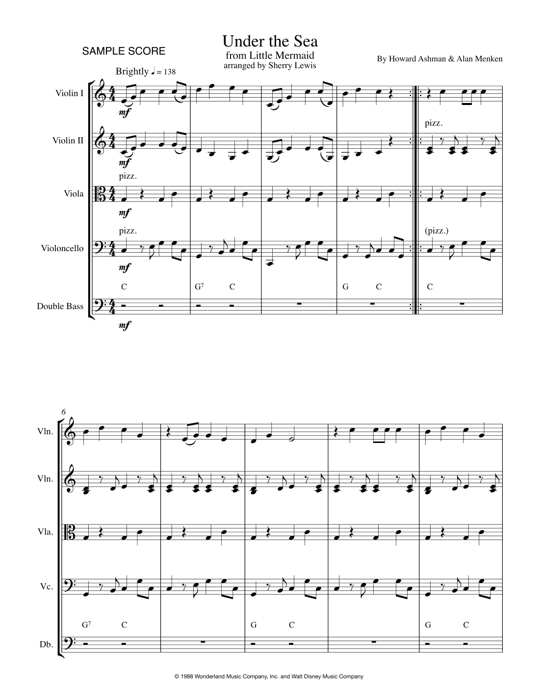 Under The Sea (arr. Sherry Lewis)