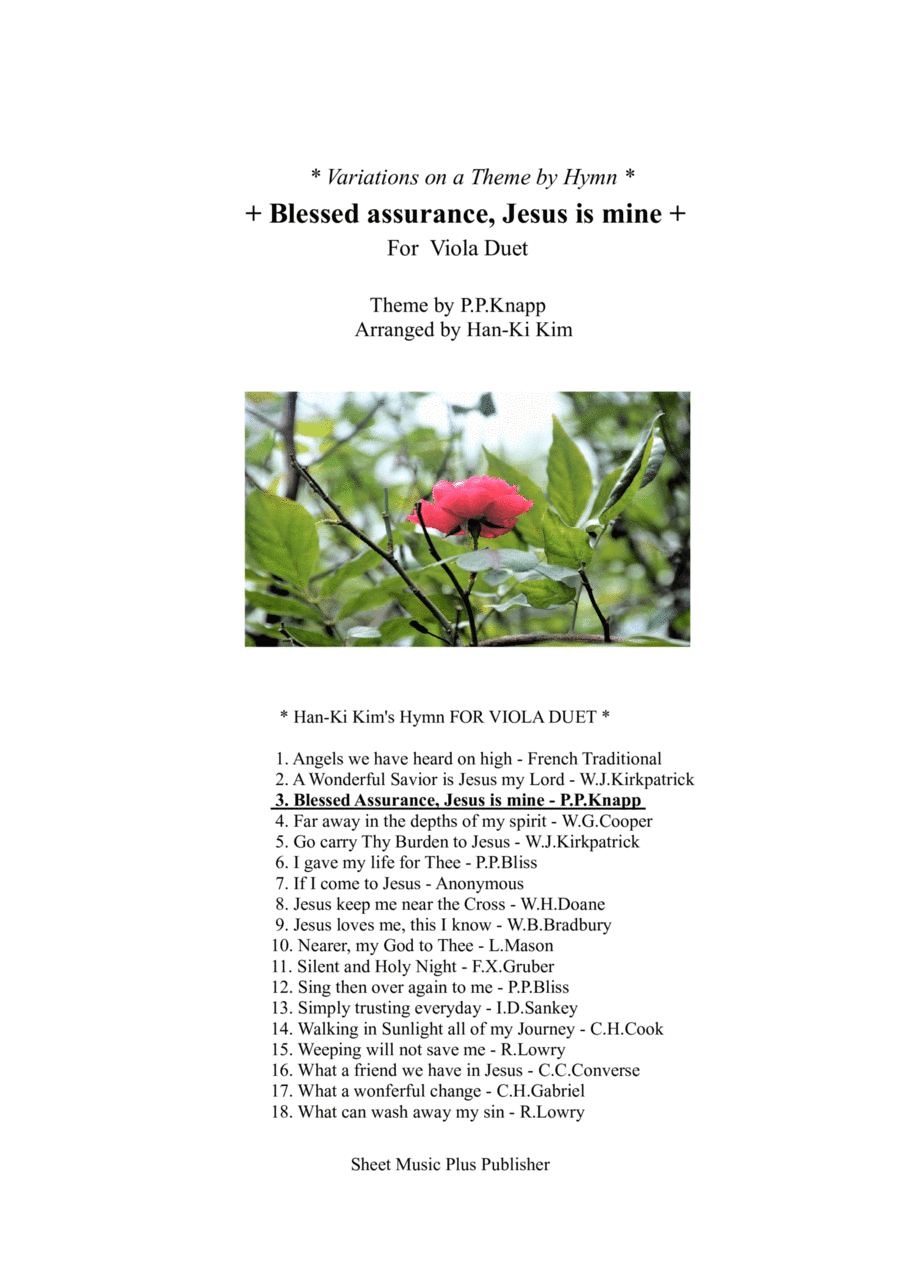 Blessed Assurance, Jesus is mine (For Viola Duet) (arr. Han-Ki Kim)