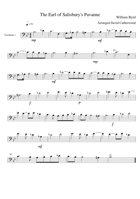 3 Trombone Trios - 'Earl of Salisbury's Pavane', 'Sanctus' and 'The Elephant' arr. David Catherwood (arr. David Catherwood)
