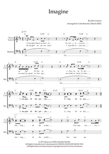Imagine (arr. Cadu Barcelos)