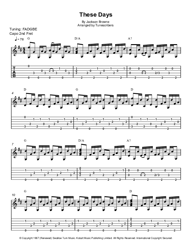 These Days (arr. Tunescribers)