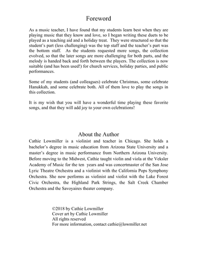 Holiday Music for Two Violas (arr. Cathie Lowmiller)