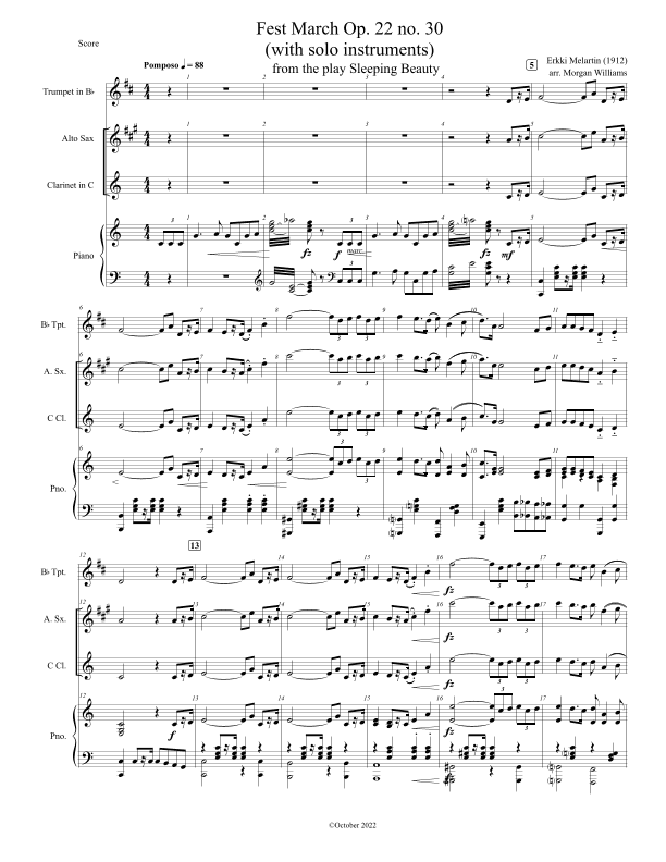 Fest March from Sleeping Beauty (arr. Morgan Williams)