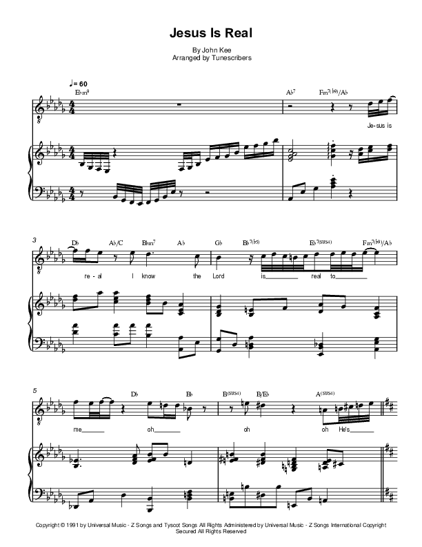 Jesus Is Real (arr. Tunescribers)