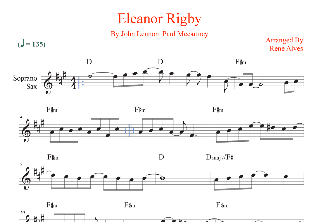 Eleanor Rigby (arr. Rene Alves)