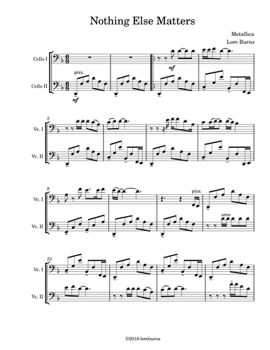 Nothing Else Matters (arr. Lore Burns)