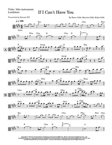 If I Can't Have You (arr. Katsumi WF)