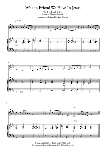 God Is There (with "what A Friend We Have In Jesus") (arr. Juliano Riboli de Oliveira)