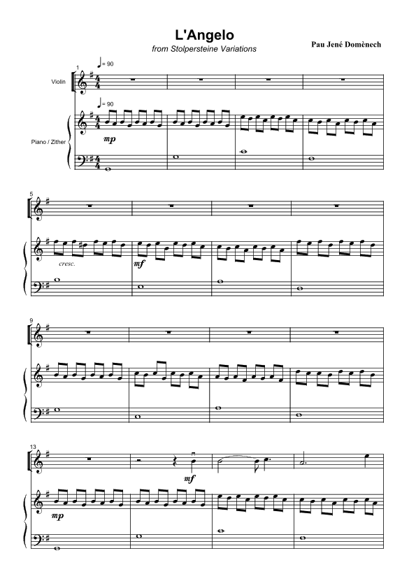 L´Angelo, Stolpersteine Variations