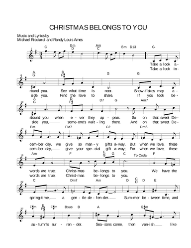 CHRISTMAS BELONGS TO YOU