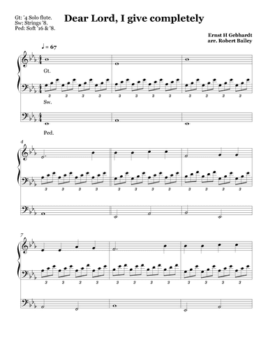 Dear Lord, I give completely (arr. Robert Bailey)