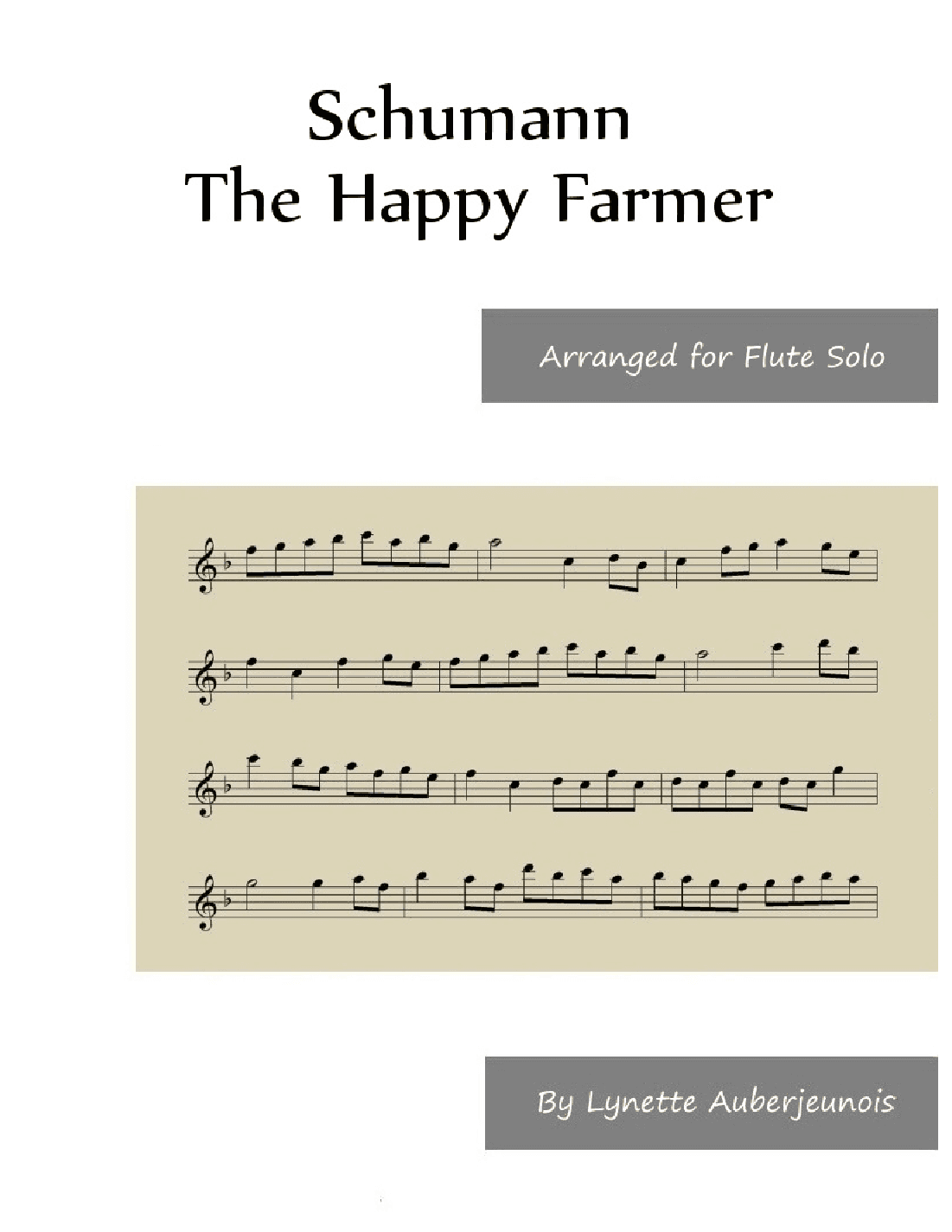 The Happy Farmer - Flute Solo (arr. Lynette Auberjeunois)