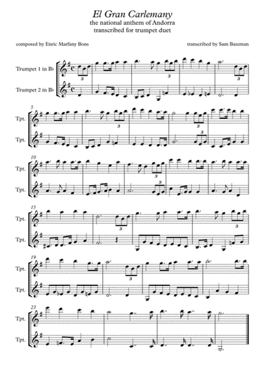 El Gran Carlemany (arr. Sam Bateman)