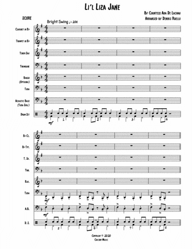 Li'l Liza Jane - New Orleans Parade Band Music (Traditional Jazz Combo) - Intermediate (arr. Dennis Ruello)