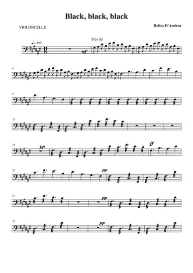 Black Black Black cello part