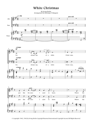 White Christmas (arr. Henrique F Mangoni)