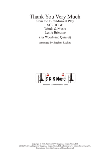 Thank You Very Much (arr. Arranged by Stephen Rockey)