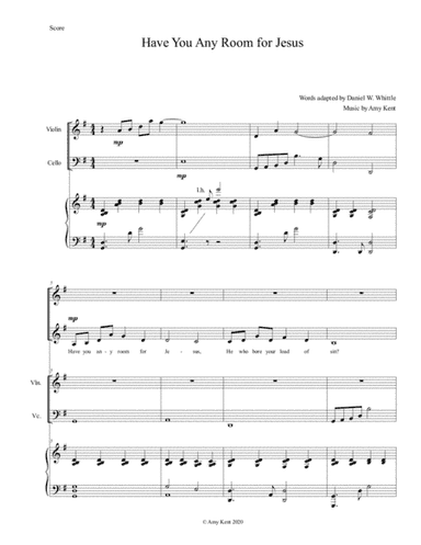 Have You Any Room for Jesus (arr. Amy Kent)