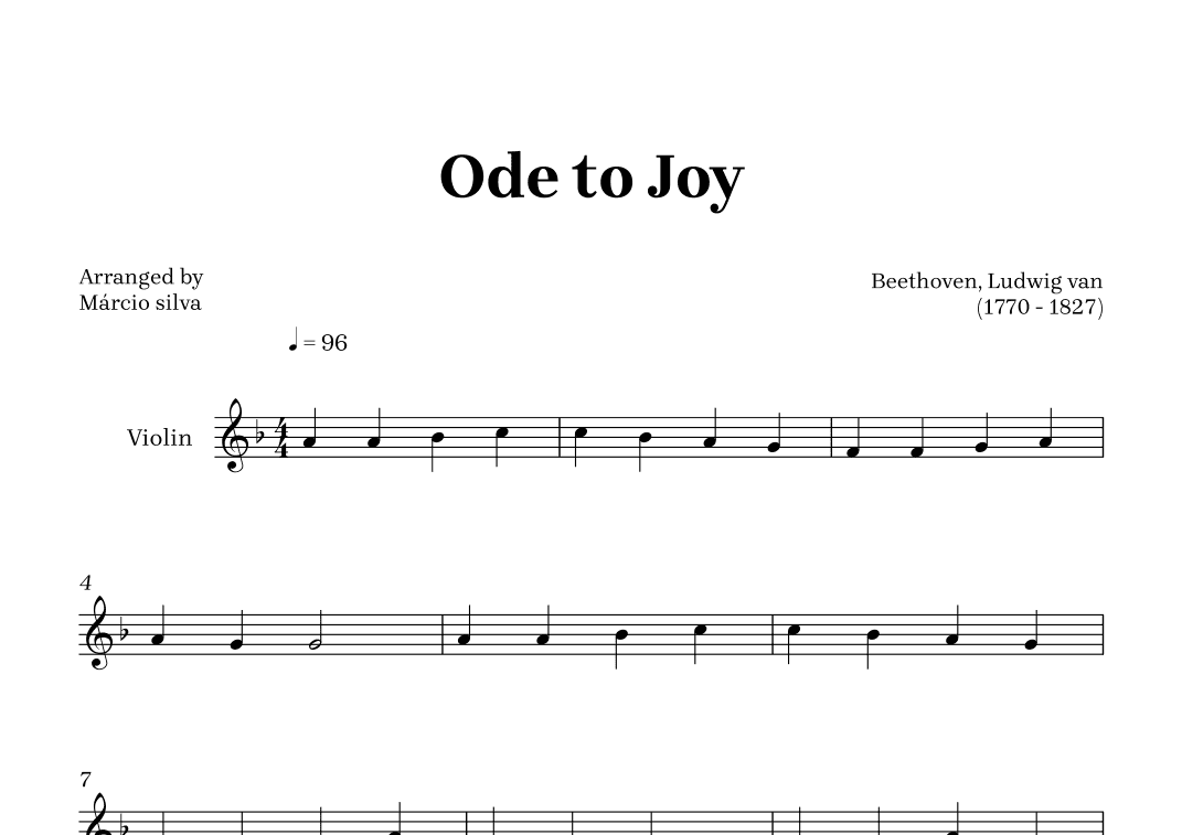 Ode to Joy (arr. Márcio Silva)