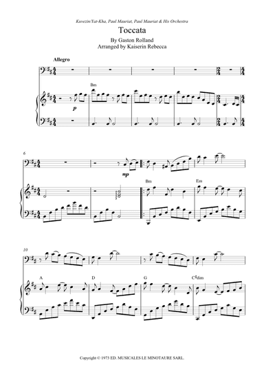Toccata (arr. Kaiserin Rebecca)