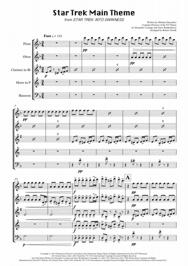 Star Trek Main Theme  from STAR TREK INTO DARKNESS (arr. Robert Newth)