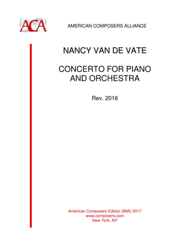 [Van de Vate] Concerto for Piano and Orchestra