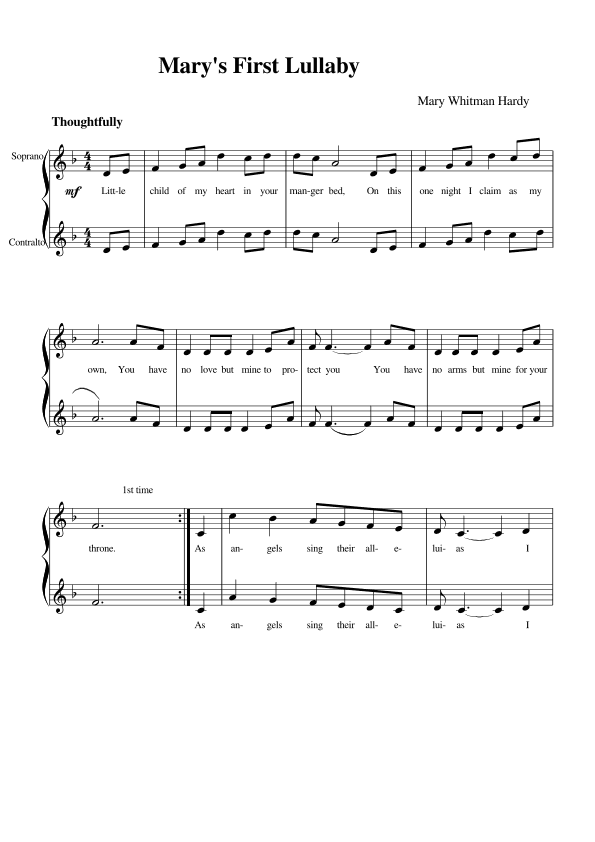 Mary's First Lullaby