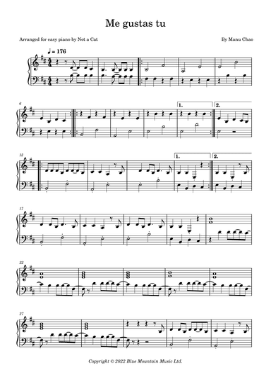 Me Gustas Tu (arr. Not a Cat)