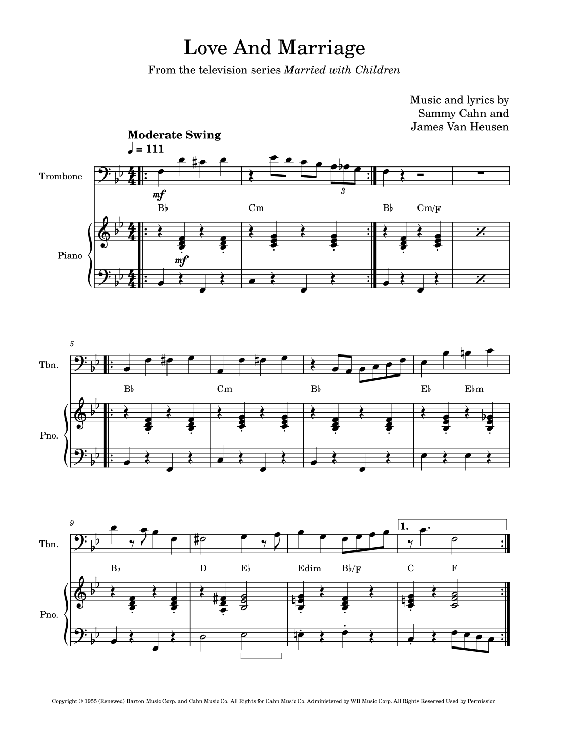 Love And Marriage (arr. David Lartey)
