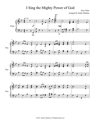 I Sing the Mighty Power of God (arr. Sandy McIntire)