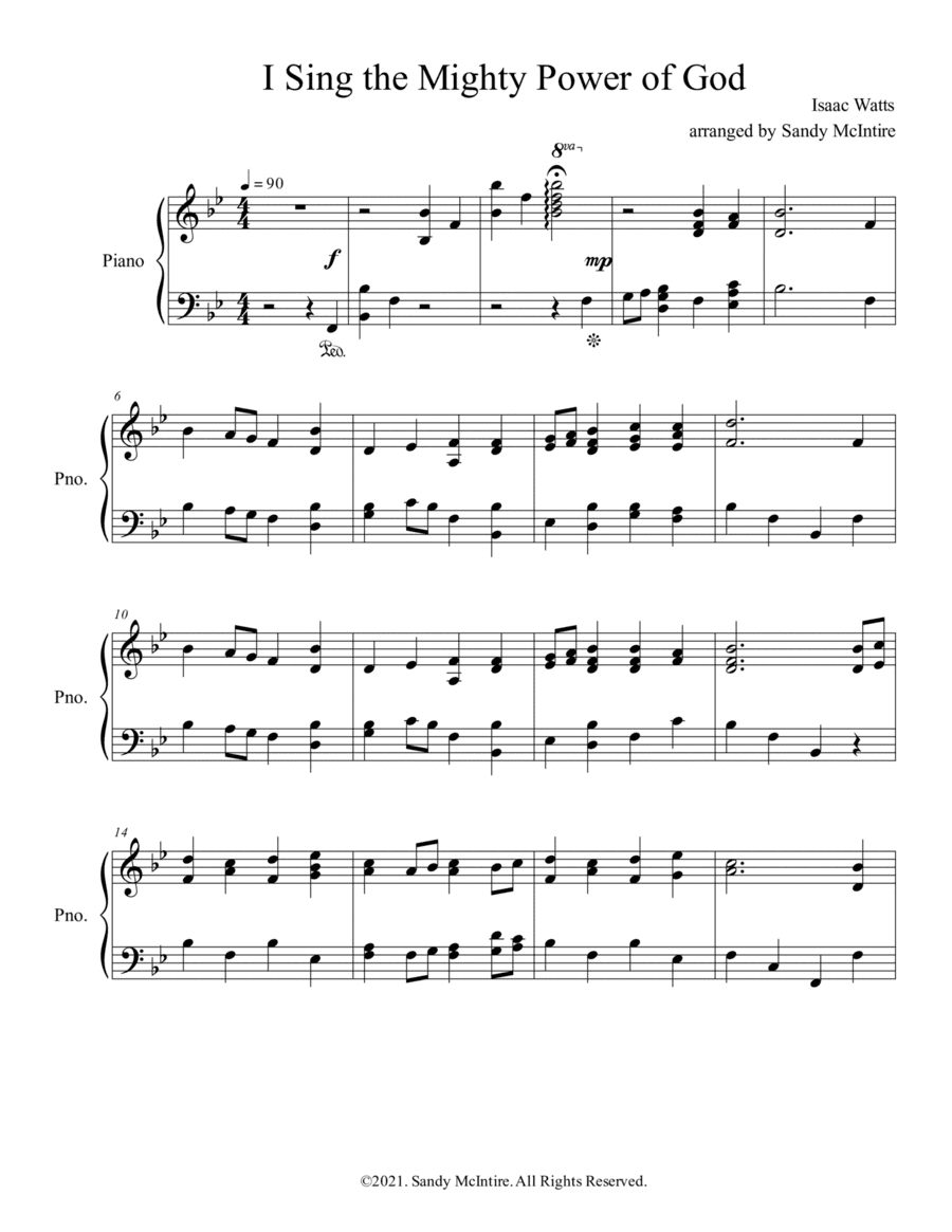 I Sing the Mighty Power of God (arr. Sandy McIntire)