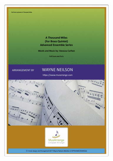 A Thousand Miles (arr. Wayne Neilson (APRA/AMCOS/MAGA))