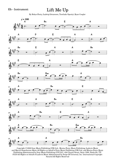 Lift Me Up (arr. Fabio Eduardo de Oliveira)
