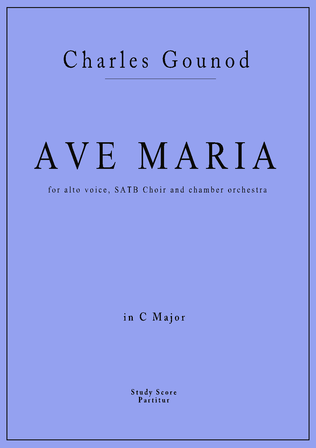 AVE MARIA in C MAJOR - Score Only (arr. Marcos Barilari)