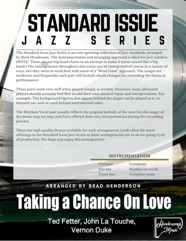 Taking A Chance On Love (arr. Brad Henderson)