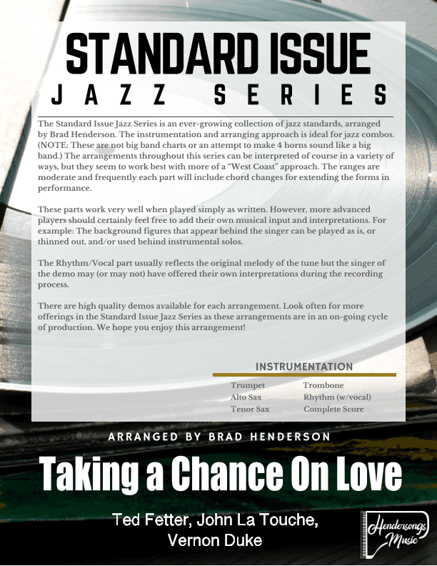 Taking A Chance On Love (arr. Brad Henderson)