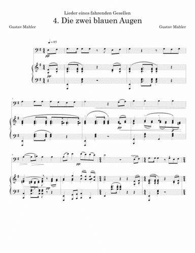 Mahler Songs of a Wayfarer No. 4 (arr. Philip Brink)