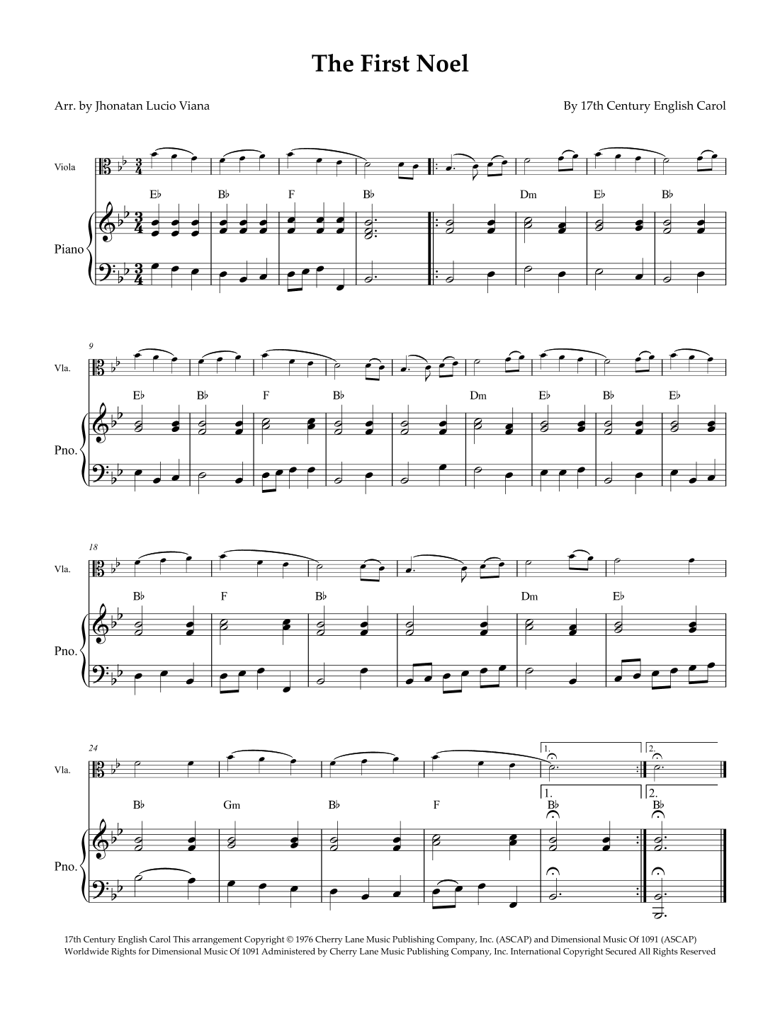 The First Noel (arr. Jhonatan Lucio Viana)