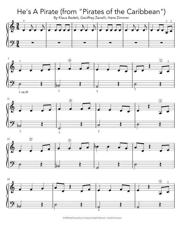 He's A Pirate (arr. Dennis Cheng)