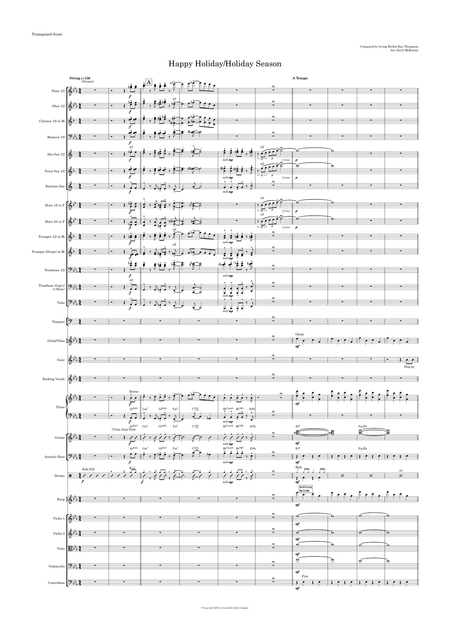 Happy Holiday / The Holiday Season (arr. Daryl McKenzie)