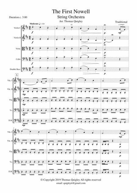 The First Nowell (arr. Thomas Quigley)