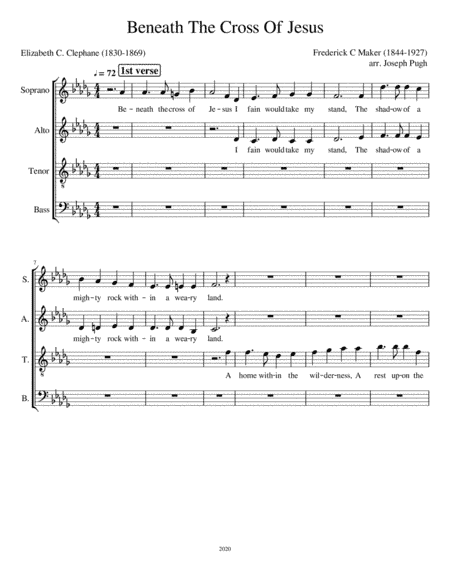 Beneath The Cross Of Jesus /SATB (arr. Joseph Pugh)