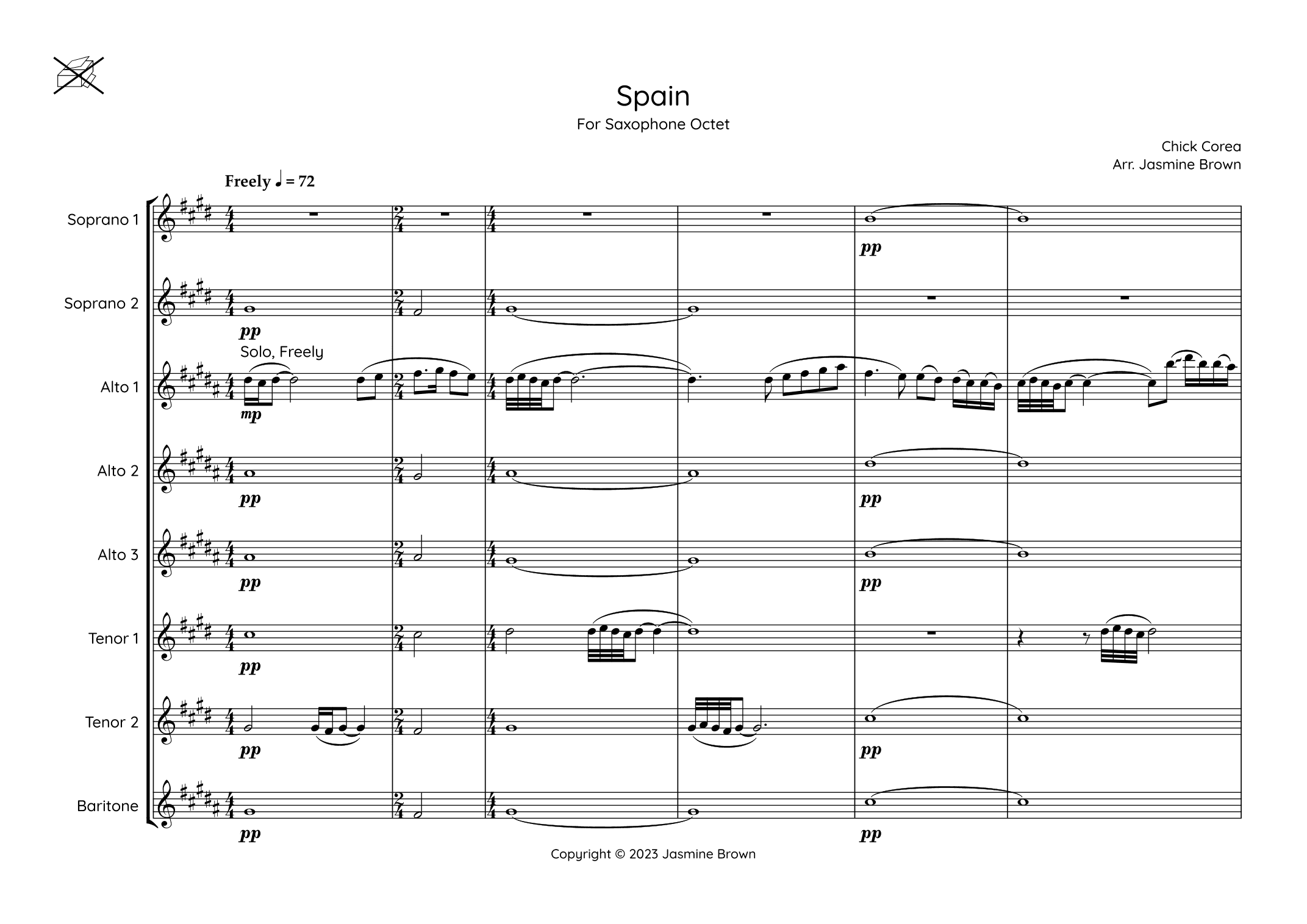 Spain (arr. Jasmine Brown)