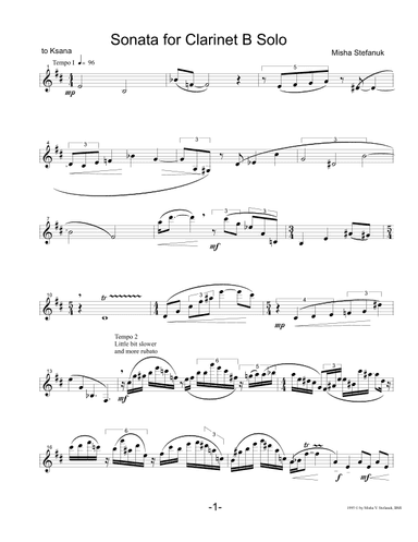 Sonata for Clarinet Solo op.41