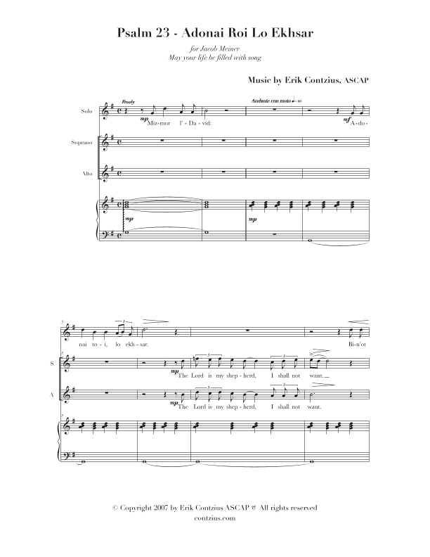 The 23rd Psalm - Adonai Roi